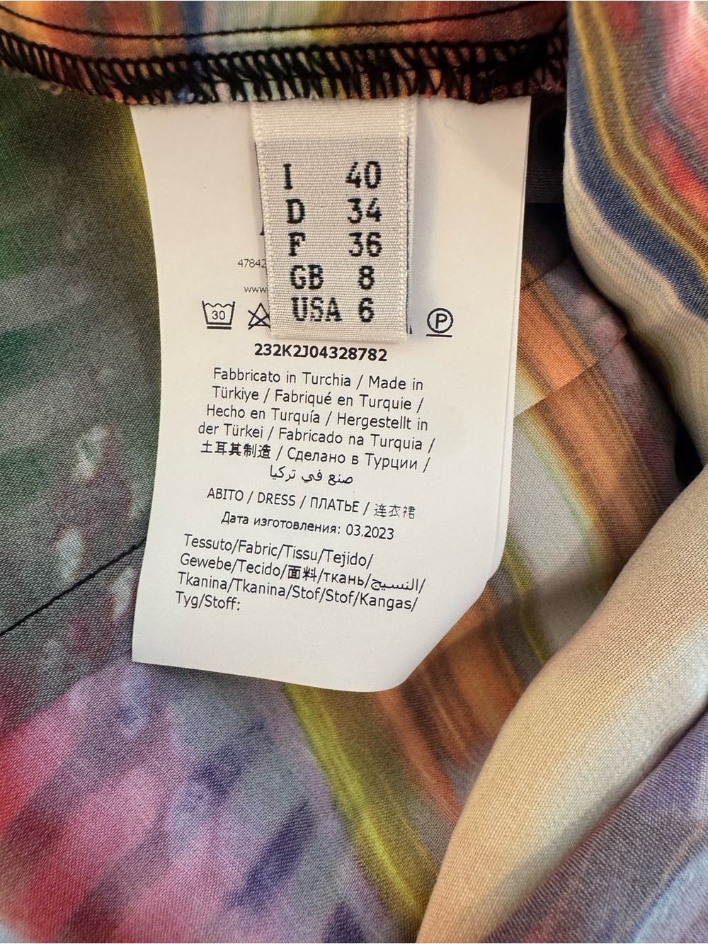 Moschino Jeans NWT Asymmetrical Midi Dress Neon City Print Party Designer size 6 - Picture 8 of 9